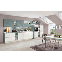 EINBAUKÜCHE   - Türkis/Weiß, Design, Holzwerkstoff - Celina