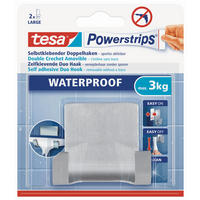 KLEBEHAKEN  in Edelstahlfarben  - Edelstahlfarben, Basics, Metall (7/5,9/3,6cm) - Tesa