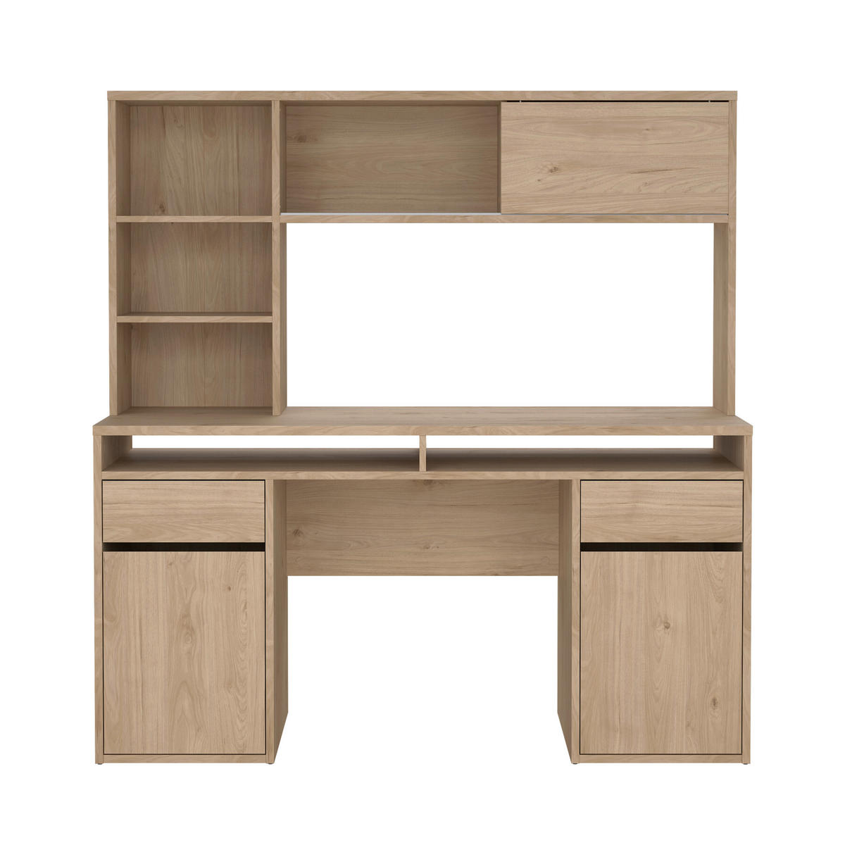 SCHREIBTISCH 149/48,2/156,2 cm  in Eichefarben  - Eichefarben, MODERN, Holzwerkstoff (149/48,2/156,2cm) - MID.YOU