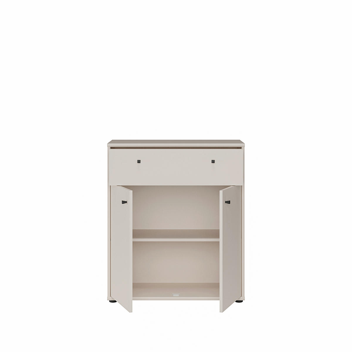 KOMMODE , 73,7/85,5/34,8 cm, 1 Schublade(n)  - Sandfarben/Schwarz, Design, Holzwerkstoff/Kunststoff (73,7/85,5/34,8cm)