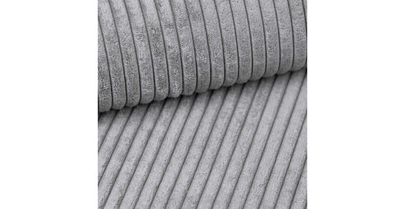 ECKSOFA inkl. Funktionen Hellgrau Cord  - Hellgrau/Schwarz, KONVENTIONELL, Kunststoff/Textil (260/200cm) - Xora