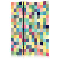 PARAVENT mit 3  Flügel - Multicolor, Basics, Holz/Textil (135/172/3cm) - artgeist