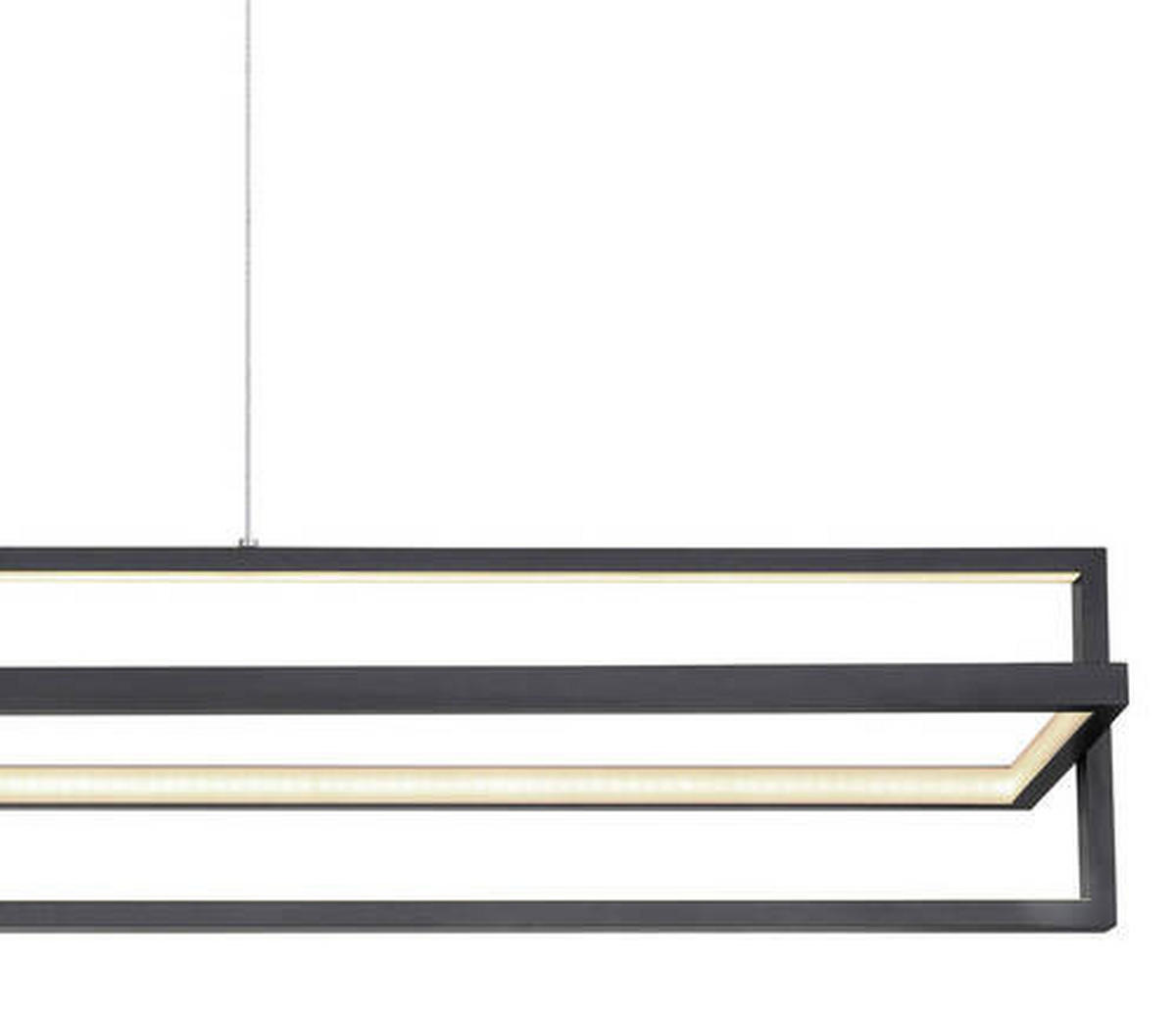 VISEČA SVETILKA     102/18/120 cm          - črna/opal, Trend, kovina/umetna masa (102/18/120cm) - Globo