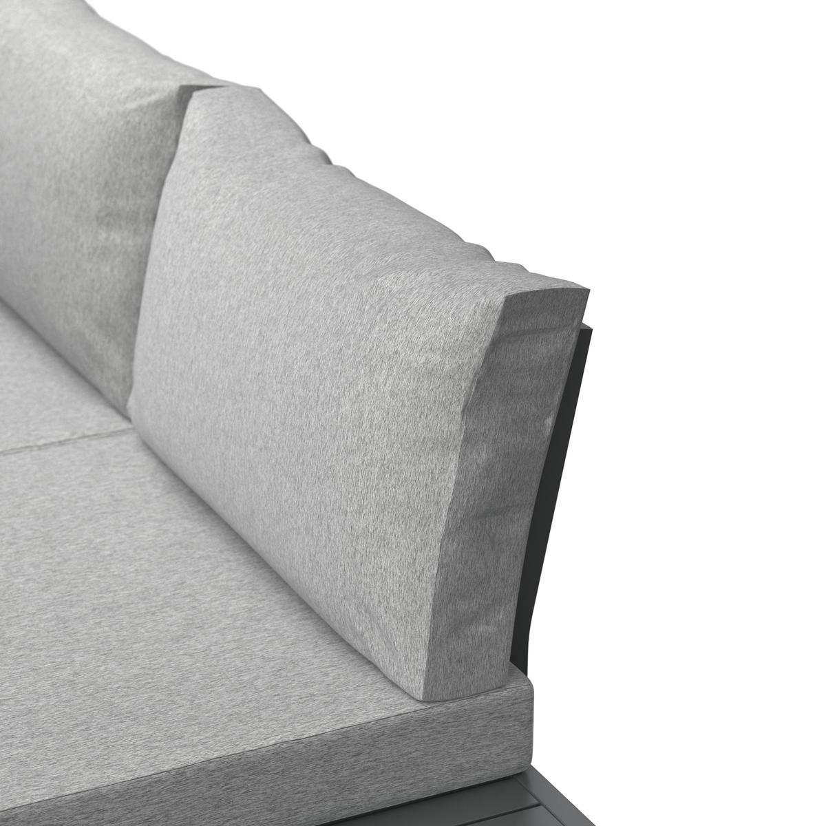 LOUNGE GARNITÚRA   176/100/71/46/67/74,5/60,5 cm  - szürke, Design, fém (176/100/71/46/67/74,5/60,5cm) - Ambia Garden