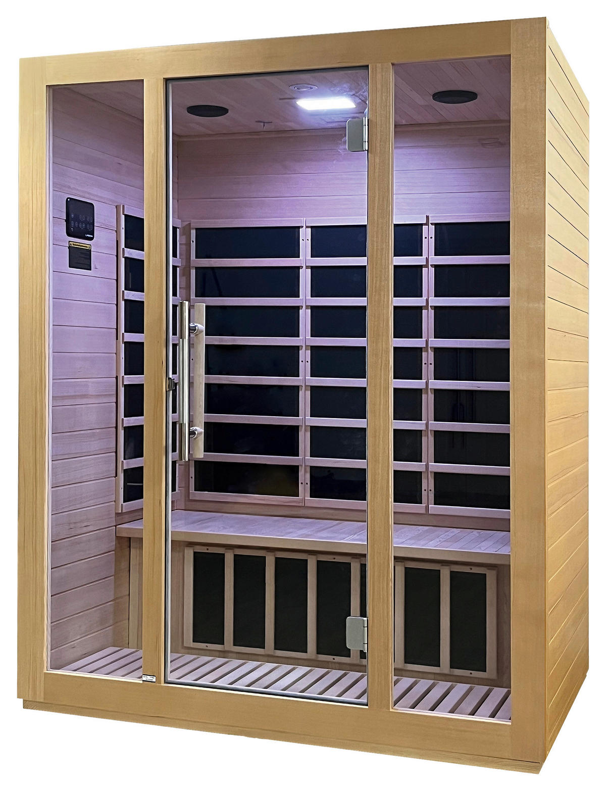 INFRAROTKABINE HÖNEFOSS III für 3 Personen HÖNEFOSS III  - KONVENTIONELL, Holz (153/195/105cm)