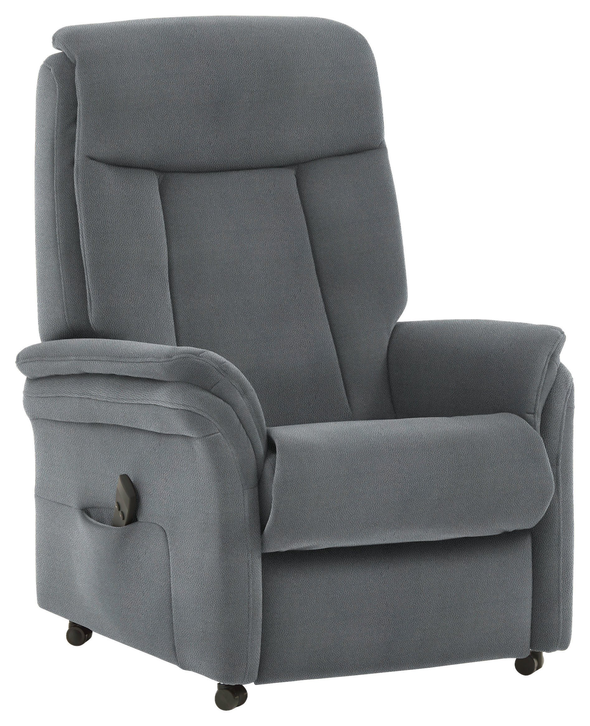 FERNSEHSESSEL in Mikrofaser Blau, Grau  - Blau/Grau, Konventionell, Kunststoff/Textil (74/107/84cm) - Valdera
