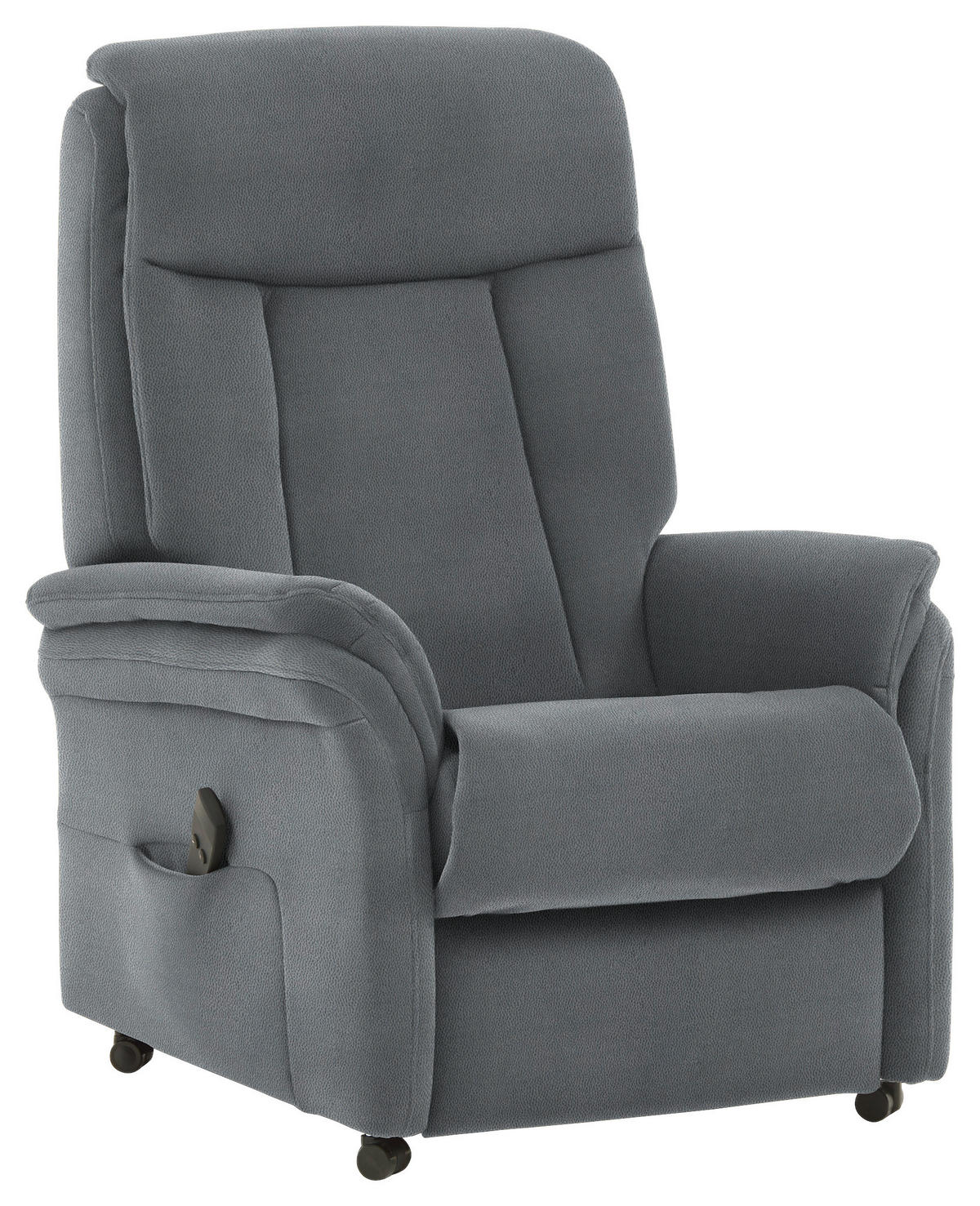 FERNSEHSESSEL in Mikrofaser Blau, Grau  - Blau/Grau, Konventionell, Kunststoff/Textil (74/107/84cm) - Valdera