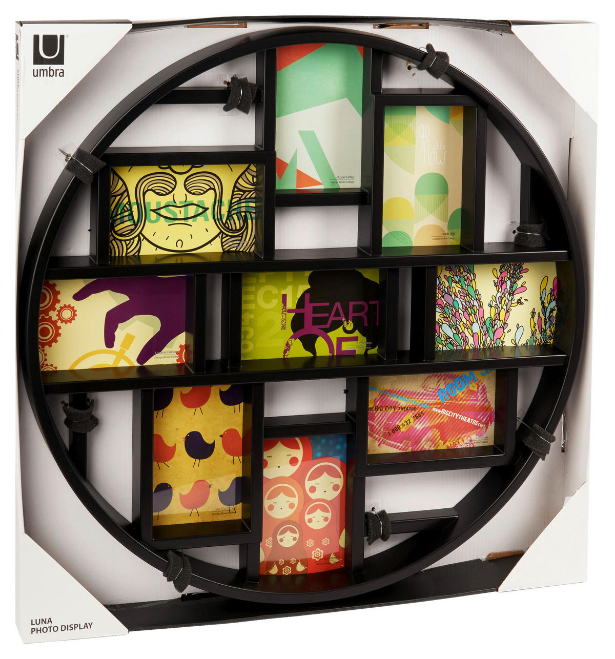 COLLAGEN-BILDERRAHMEN  Schwarz  - Schwarz, Design, Kunststoff (55,6/4,6/55,6cm) - Umbra