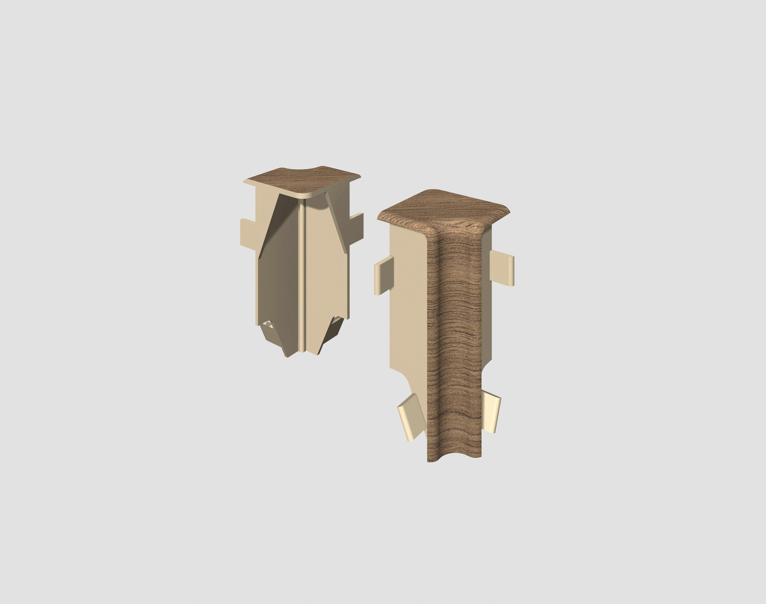 Egger Holzwerkstoffe Innenecke Nussbaum, Hellbraun 0.7x5.9x1.6 cm