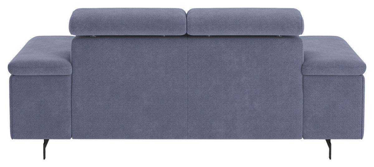 2-SITZER-SOFA Blau  - Blau/Schwarz, Textil/Metall (198/81/100cm) - MID.YOU