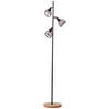 STEHLEUCHTE 20/153,5 cm   - Schwarz, Natur, Holz/Metall (20/153,5cm) - Brilliant