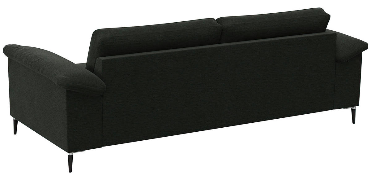 2,5-SITZER Flachgewebe Waldgrün  - Waldgrün/Schwarz, Design, Textil/Metall (208/84,5/92cm) - Livetastic