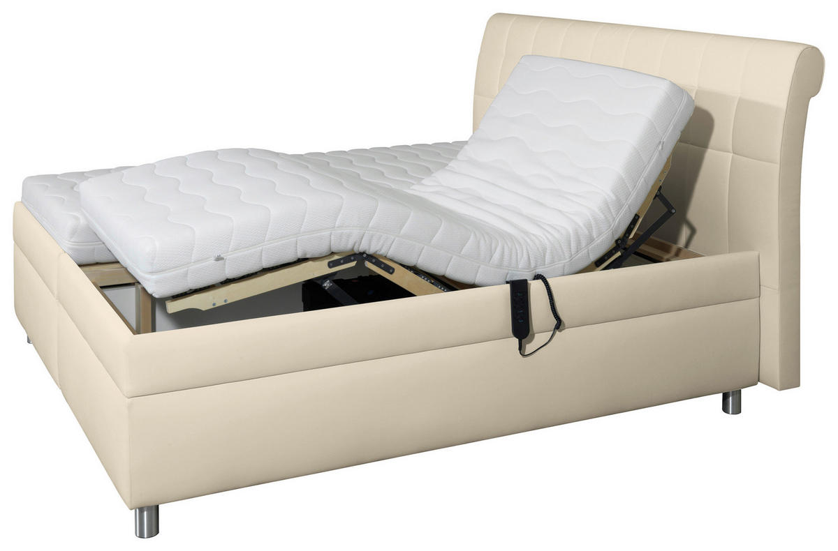 POLSTERBETT 160/200 cm  in Beige  - Weiss/Beige, Konventionell, Holz/Textil (160/200cm) - Esposa