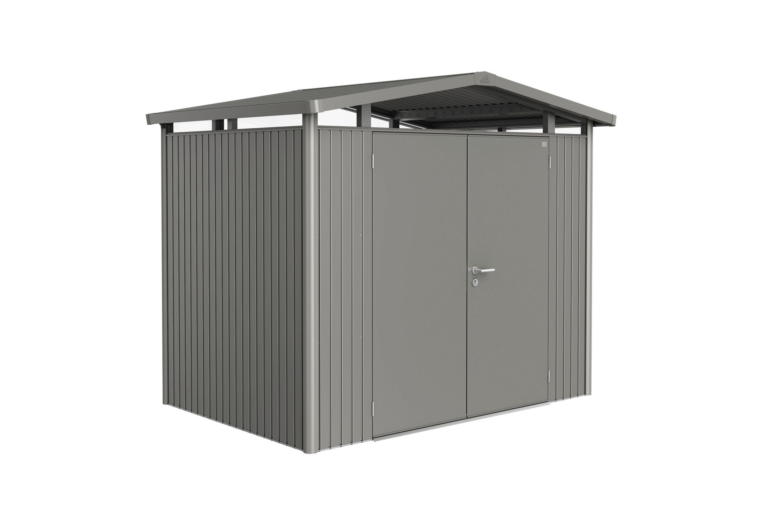 GERÄTEHAUS 273/227/198 cm  - Grau, Design, Glas/Metall (273/227/198cm) - Biohort