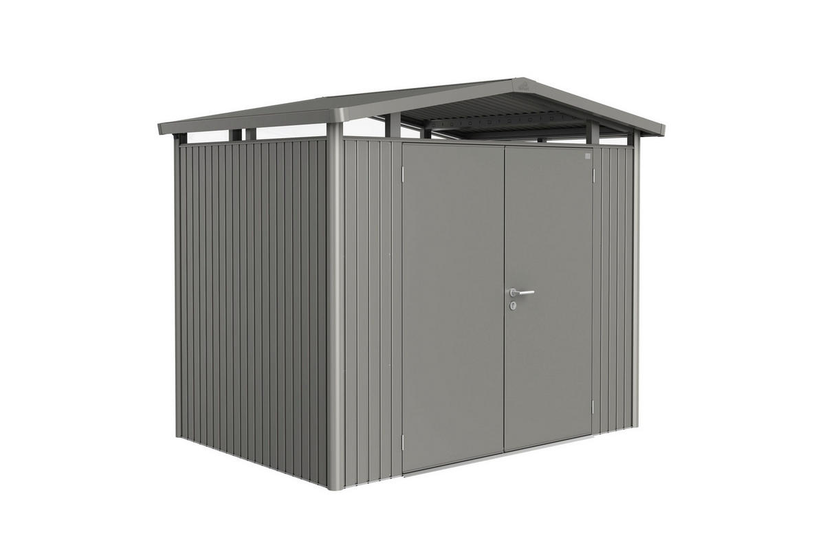 GERÄTEHAUS 273/227/198 cm  - Grau, Design, Glas/Metall (273/227/198cm) - Biohort