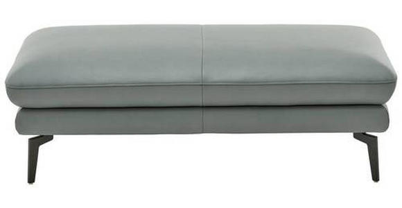 3-SITZER-SOFA  in Echtleder Grau  - Schwarz/Grau, Design, Leder/Metall (222/86/104cm) - Dieter Knoll