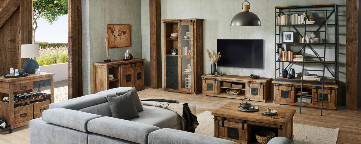 SIDEBOARD Naturfarben, Schwarz  145/85/45 cm  - Schwarz/Naturfarben, Konventionell, Holz/Holzwerkstoff (145/85/45cm) - Landscape