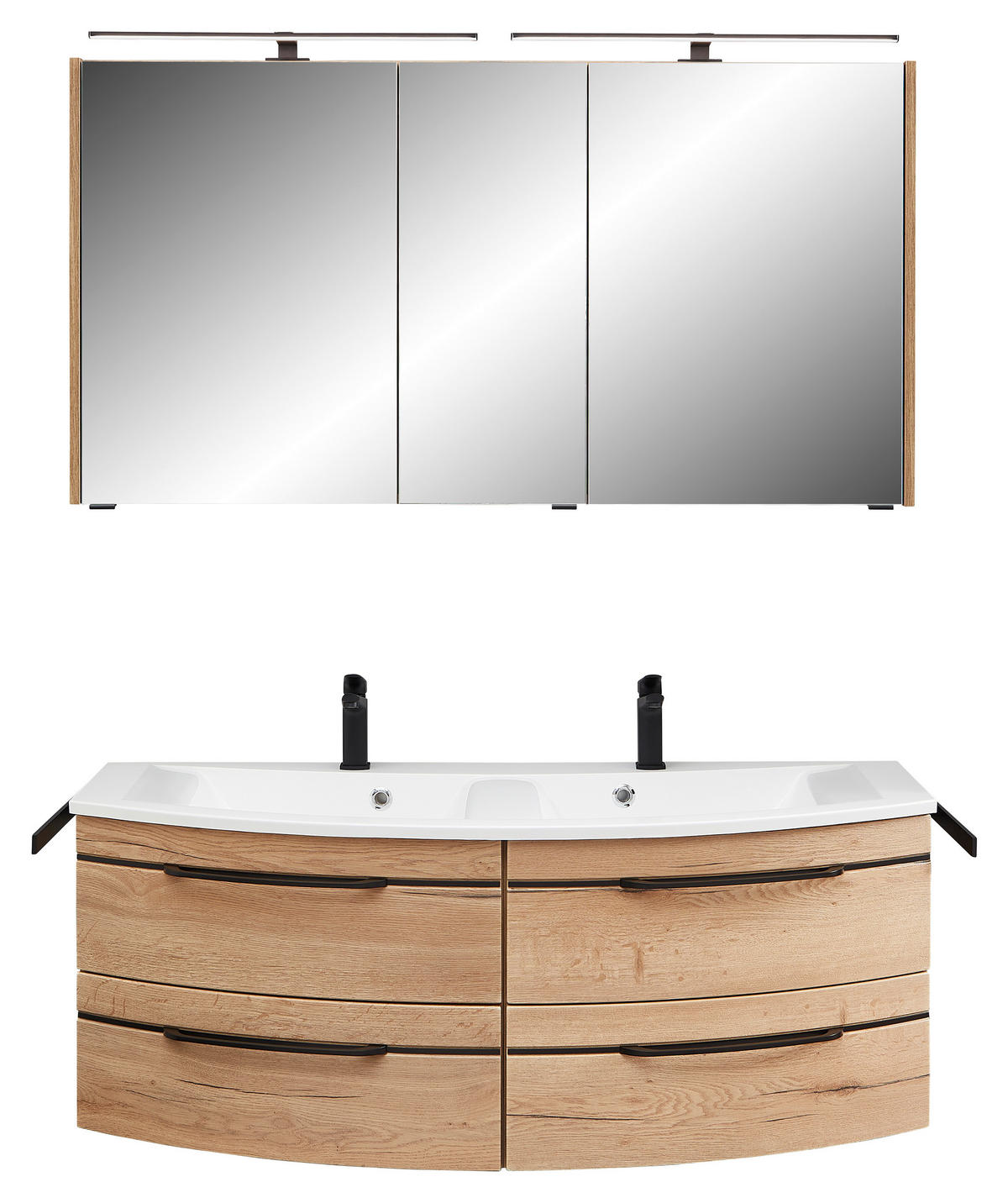 KOPALNICA  barve hrasta  - barve hrasta/bela, Moderno, kamen/leseni material (130cm) - Sadena