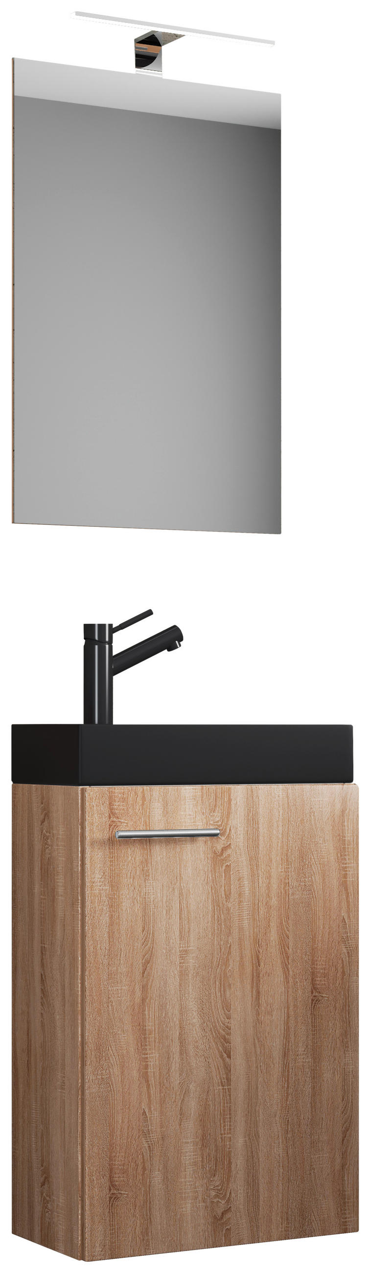 GÄSTEBAD - Silberfarben/Schwarz, Modern, Glas/Keramik (41cm) - MID.YOU