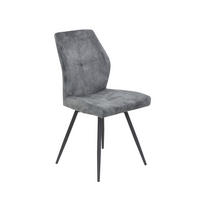 STUHL   Samt  - Anthrazit/Schwarz, MODERN, Textil/Metall (46/91/60cm) - MID.YOU