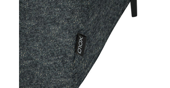 ECKSOFA in Chenille Grau 205/280 cm - Schwarz/Grau, Design, Textil/Metall (205/280cm) - Xora
