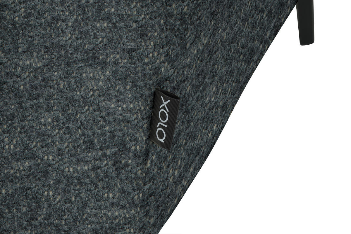 ECKSOFA in Chenille Grau  205/280 cm  - Schwarz/Grau, Design, Textil/Metall (205/280cm) - Xora