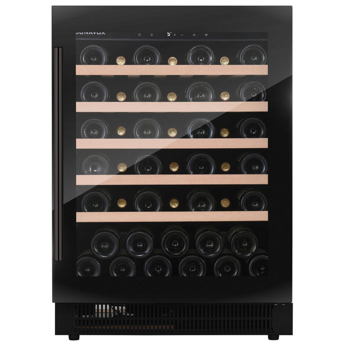 WEINKÜHLSCHRANK DAUF-46.138B  - Schwarz, Basics, Glas/Holz (59,5/82/57,1cm)