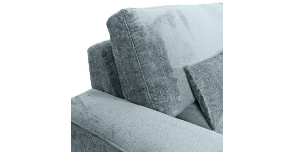 BIGSOFA Chenille Hellblau  - Schwarz/Hellblau, KONVENTIONELL, Kunststoff/Textil (282/73/115cm) - Carryhome