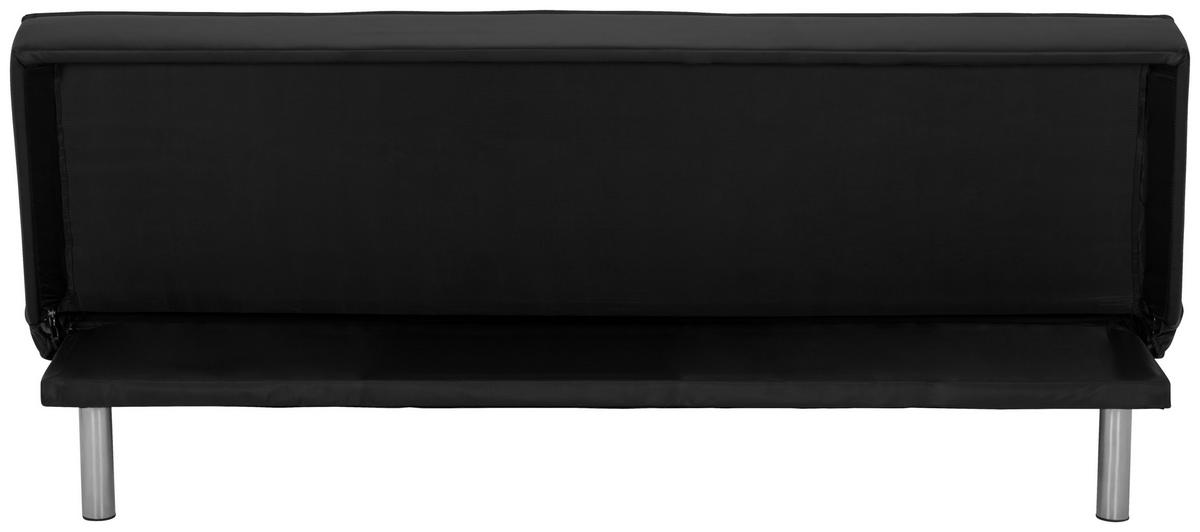 SCHLAFSOFA in Textil Schwarz  - Silberfarben/Schwarz, Basics, Textil/Metall (179/74/91cm) - P & B