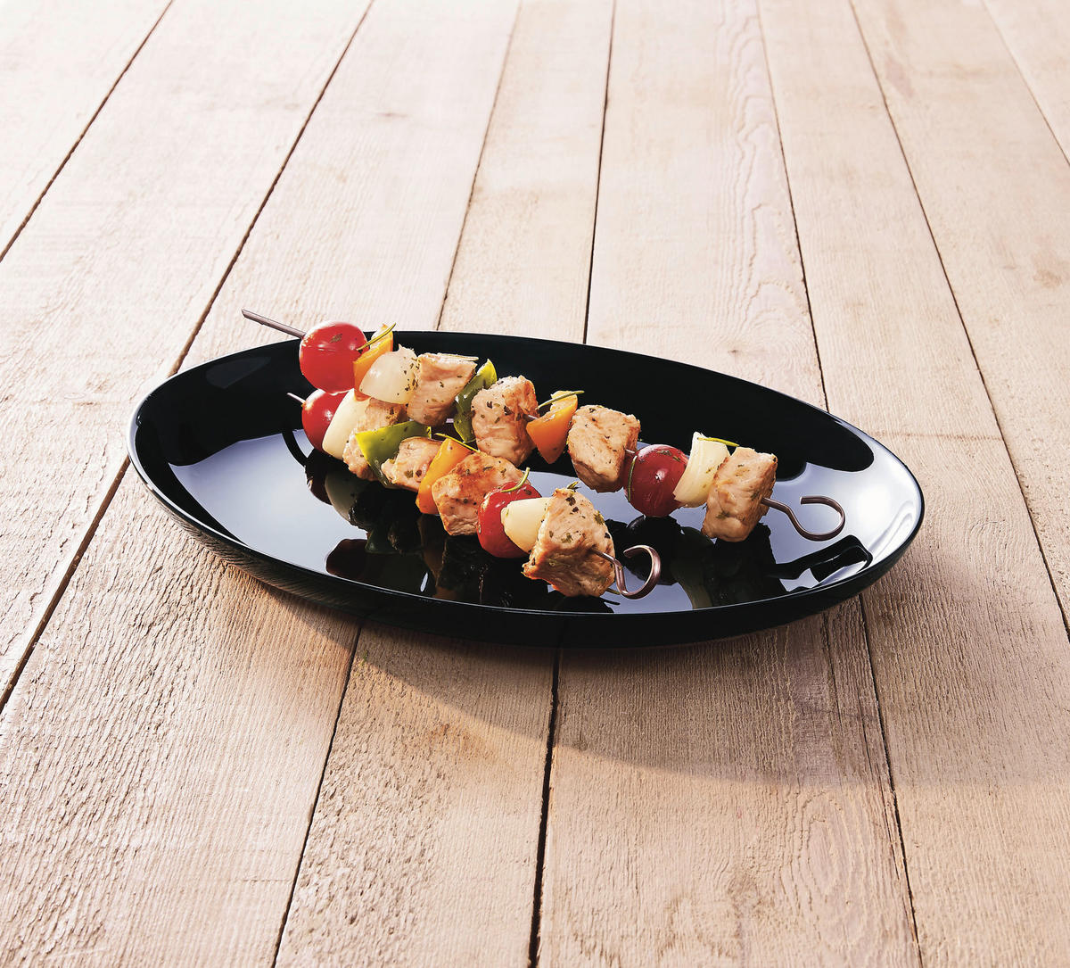 GRILLTELLER Italien Party Schwarz    - Schwarz, Basics, Glas - Creatable