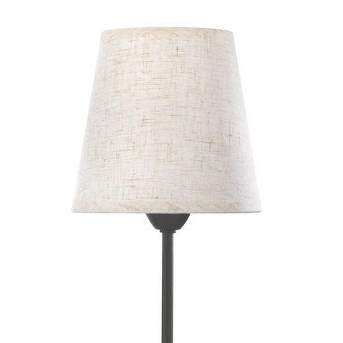 NOČNÁ LAMPA, E14, 15/15/36 cm - čierna/krémová, Konventionell, kov/textil (15/15/36cm)