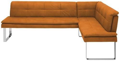 ECKBANK 213/174 cm Mikrofaser Chromfarben, Gelb Metall   - Chromfarben/Gelb, Design, Textil/Metall (213/174cm) - Novel