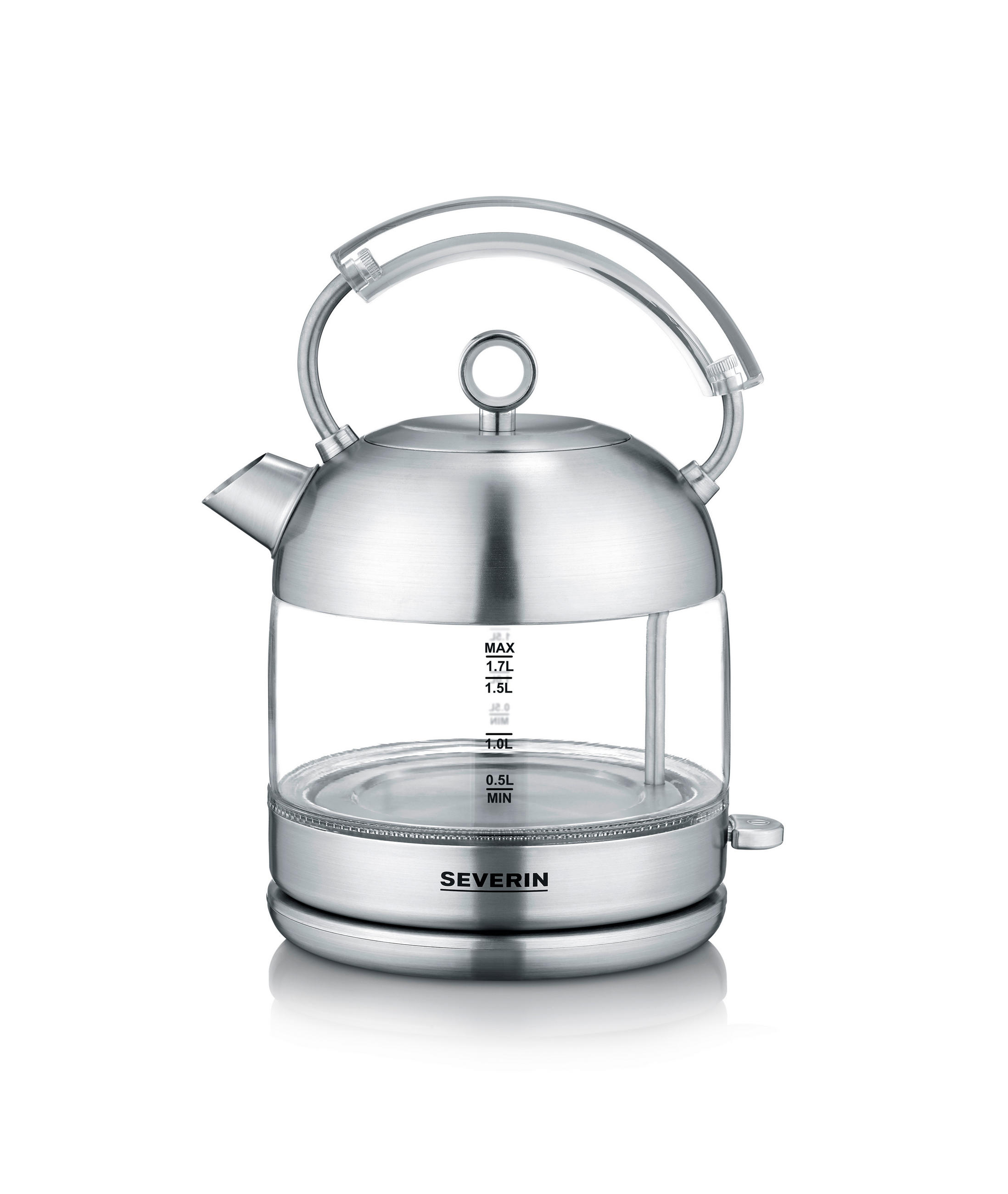 WASSERKOCHER 1,7 L  - Silberfarben, Basics, Metall (18,5/29,5/22,5cm) - Severin