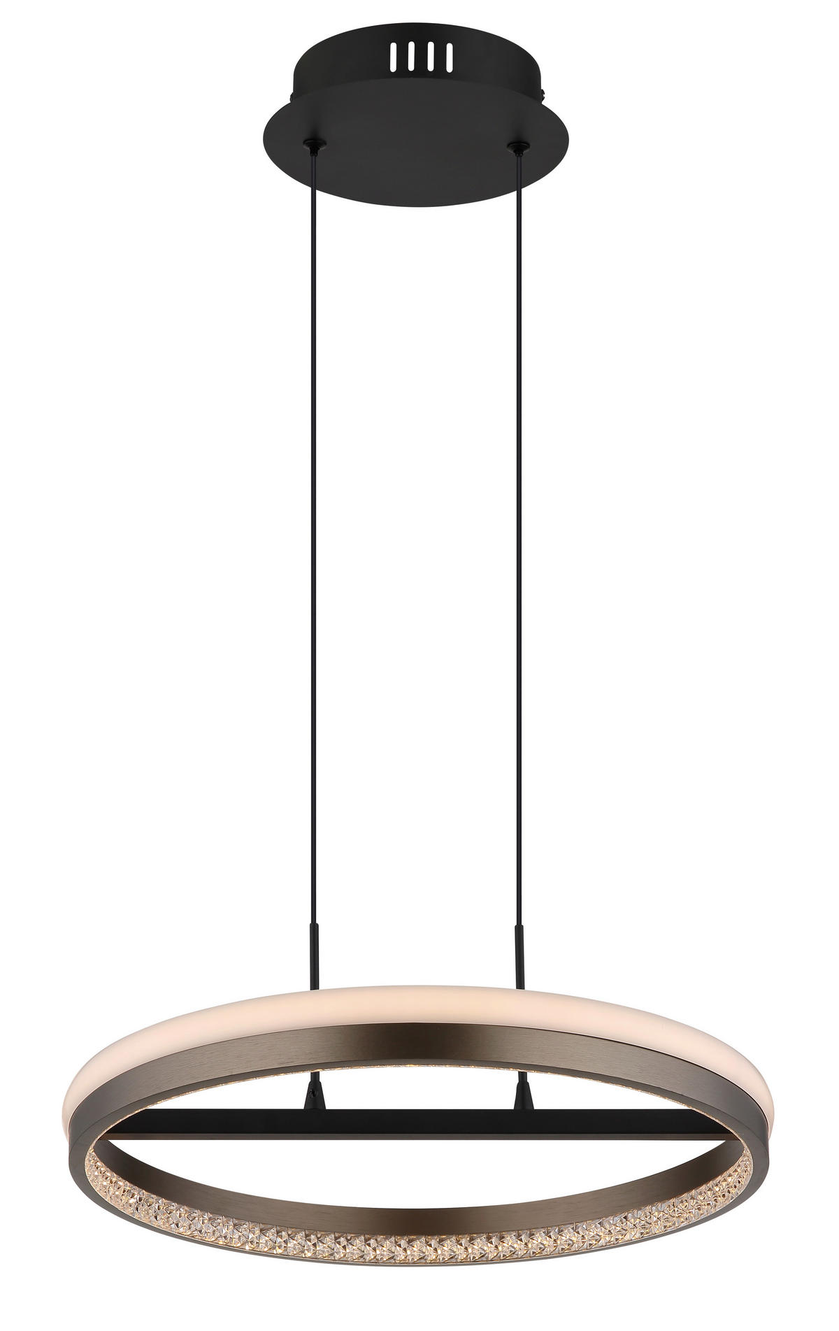 LED-HÄNGELEUCHTE 39,7/150 cm    - Klar/Dunkelgrau, Design, Kunststoff/Metall (39,7/150cm) - Globo