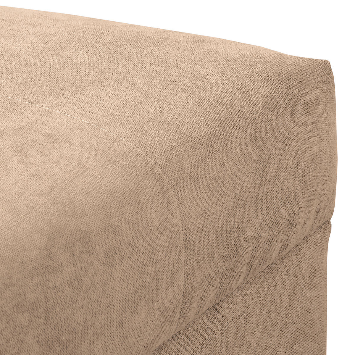 ECKSOFA inkl. Hocker Ariella Creme Mikrofaser  - Creme/Naturfarben, Design, Holz/Textil (161/231cm) - Livetastic