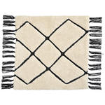 BADEMATTE Schwarz, Elfenbein 60/60 cm  - Elfenbein/Schwarz, Textil (60/60cm) - Esposa