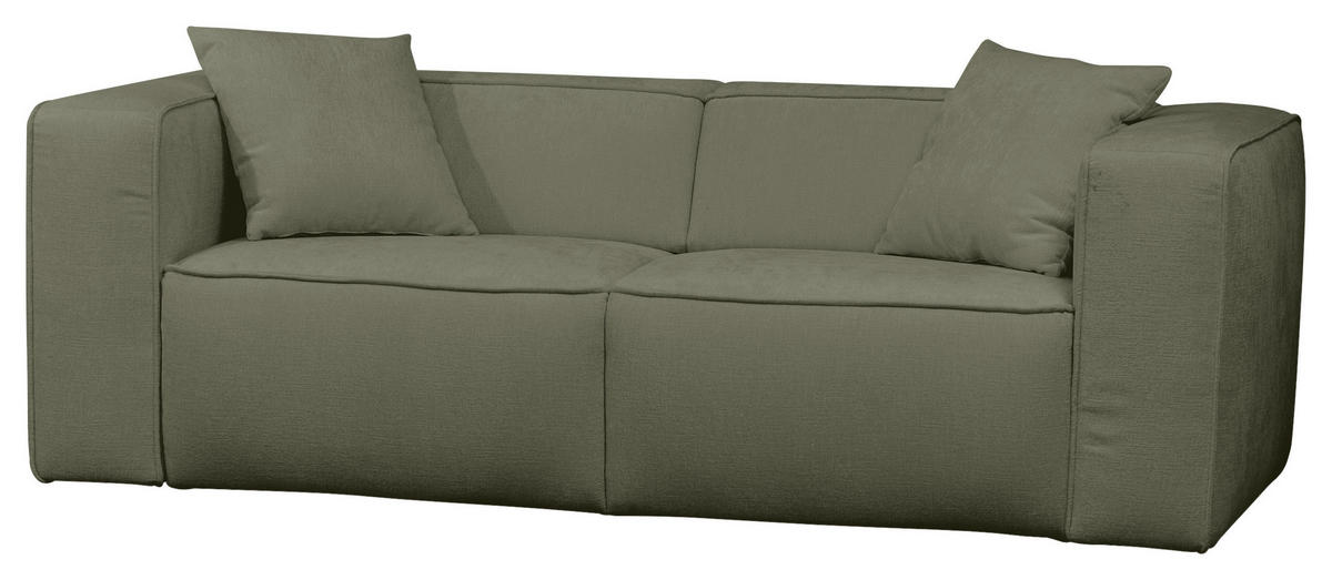 SCHLAFSOFA in Textil Dunkelgrün  - Dunkelgrün/Schwarz, Design, Kunststoff/Textil (227/74/105cm) - Novel