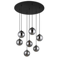 LED-HÄNGELEUCHTE 55/120 cm  - Schwarz/Grau, Design, Glas/Kunststoff (55/120cm) - Globo