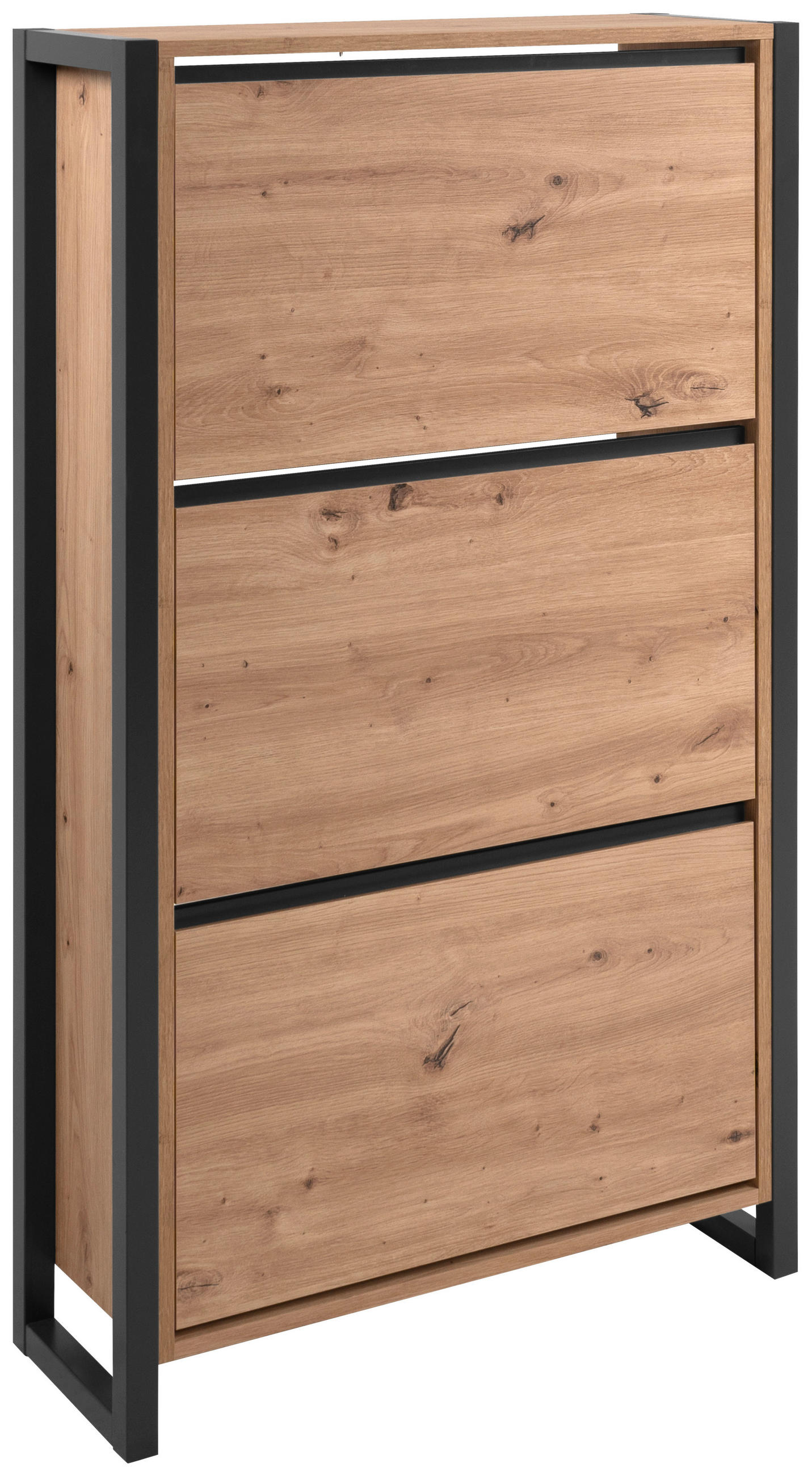 Livetastic Schuhkipper Anthrazit, Eiche Artisan 70x125x25 cm
