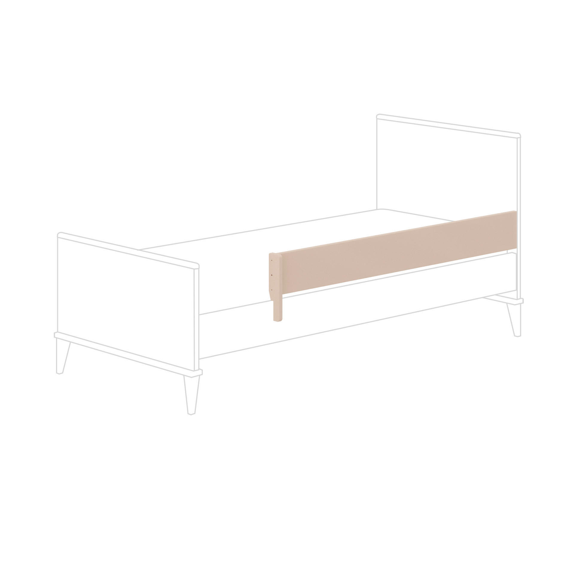 ABSTURZSICHERUNG 156/2,2/18 cm  - Beige, Basics, Holzwerkstoff (156/2,2/18cm) - Paidi