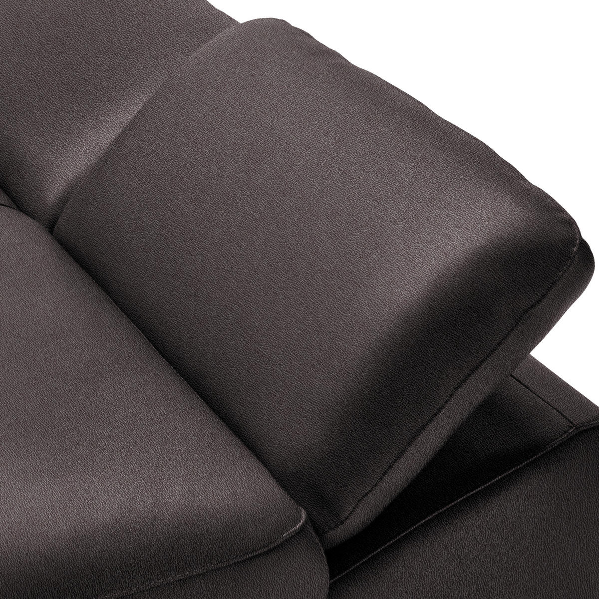 ECKSOFA in Echtleder Dunkelbraun  286/183 cm  - Dunkelbraun/Schwarz, Design, Leder/Metall (286/183cm) - Celina Home