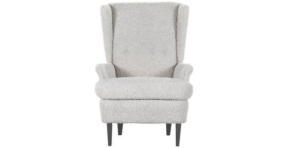 OHRENSESSEL Flachgewebe Schlammfarben - Schlammfarben/Dunkelbraun, Design, Holz/Textil (72/104/85cm) - Carryhome