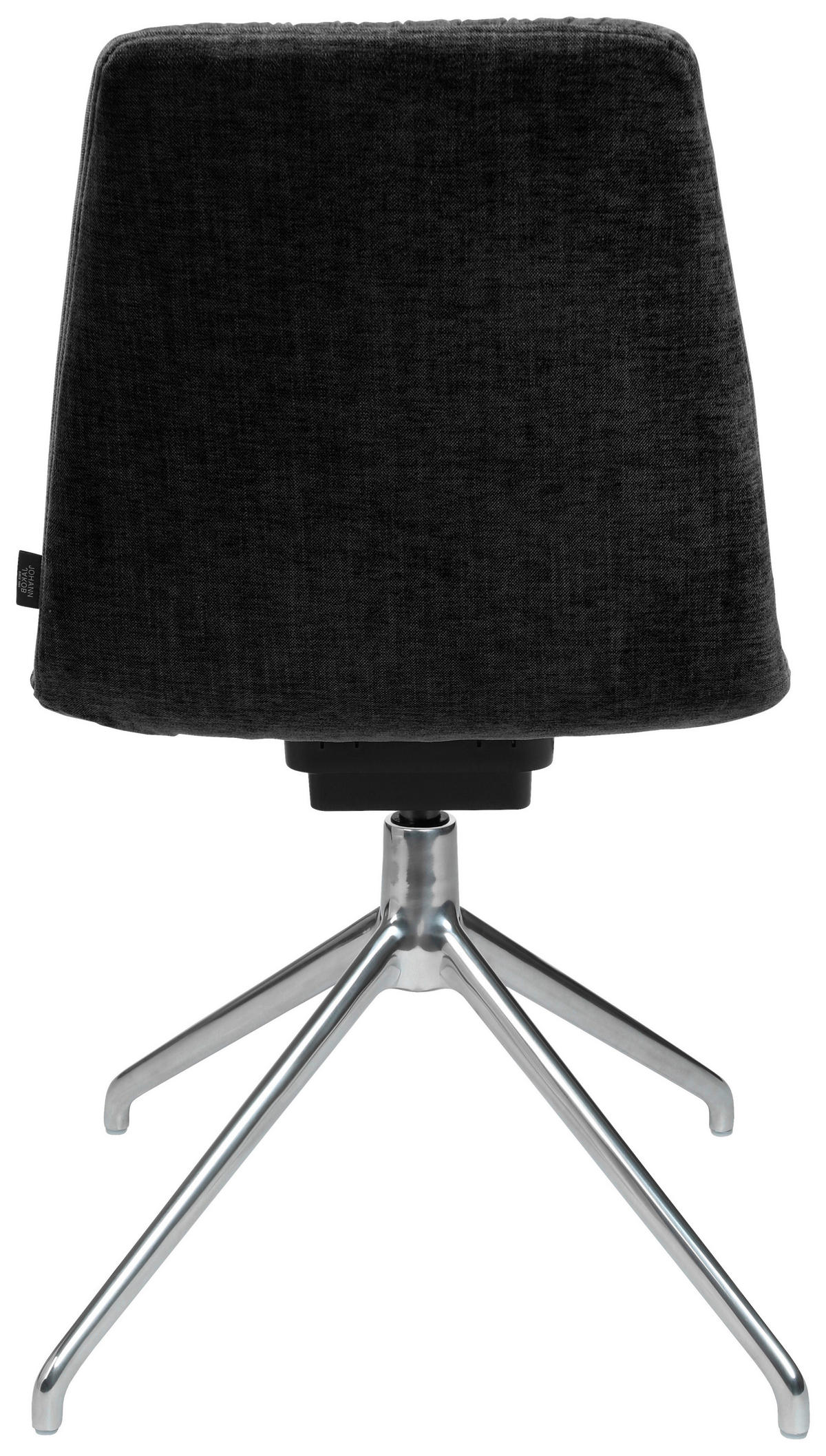STUHL  in Stahl Velours  - Anthrazit, Design, Textil/Metall (46/81,5-84,5/55cm) - Johann Jakob