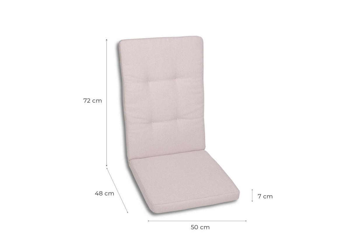 SESSELAUFLAGENSET Uni  - Naturfarben, Basics, Textil (50/7/120cm)