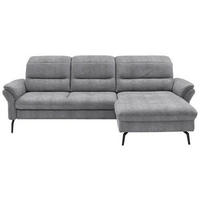 ECKSOFA in Flachgewebe Grau  - Schwarz/Grau, Konventionell, Textil/Metall (260/181cm) - Beldomo Speed