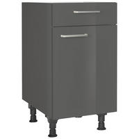 SCHUBKASTENUNTERSCHRANK 45/87/56 cm  in Schieferfarben  - Schieferfarben/Edelstahlfarben, MODERN, Holzwerkstoff/Metall (45/87/56cm) - Nobilia