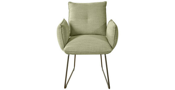 ARMLEHNSTUHL in Stahl Struktur - Beige/Schwarz, Design, Textil/Metall (65/90/70cm) - Dieter Knoll