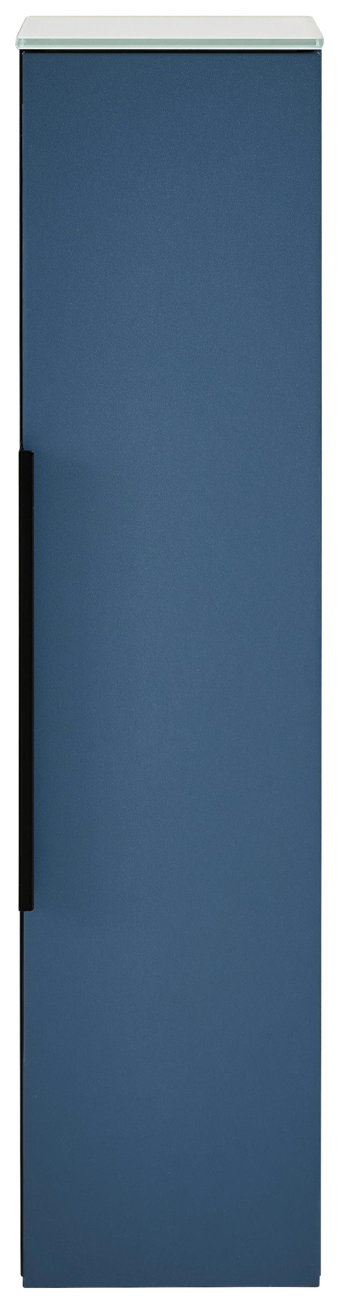 MIDISCHRANK 20/80,8/15 cm  - Blau/Schwarz, KONVENTIONELL, Glas/Holzwerkstoff (20/80,8/15cm) - Novel