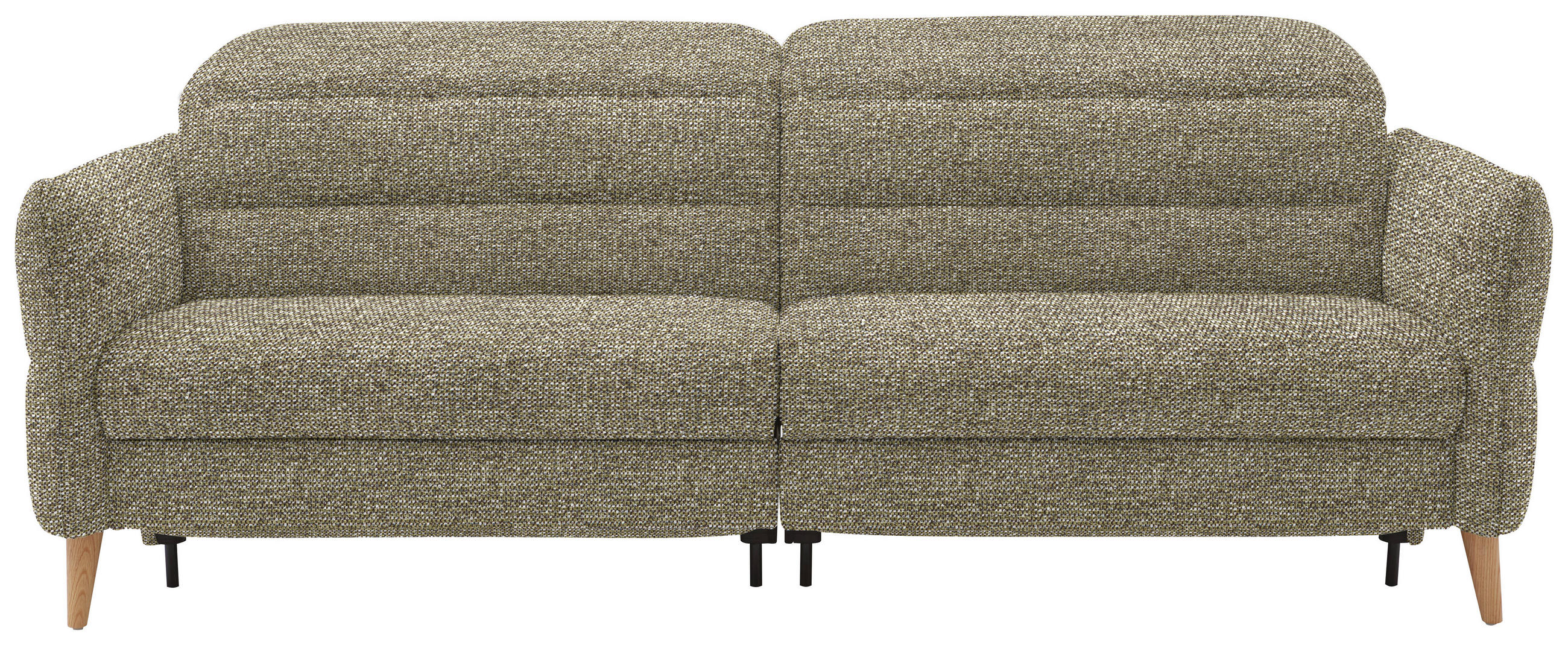 2-SITZER-SOFA  in Webstoff Grün  - Eiche Bianco/Grün, Design, Holz/Textil (234-262/85-106/98-112cm) - Dieter Knoll