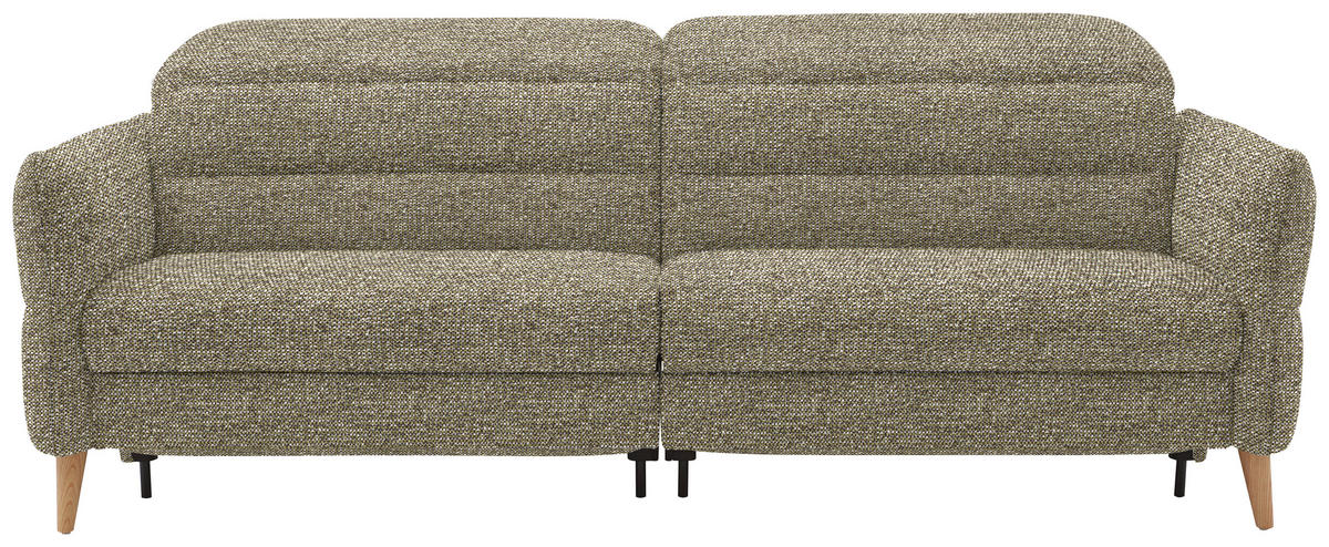 2-SITZER-SOFA  in Webstoff Grün  - Eiche Bianco/Grün, Design, Holz/Textil (234-262/85-106/98-112cm) - Dieter Knoll